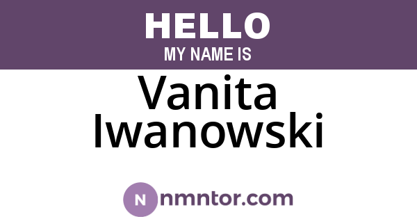 Vanita Iwanowski