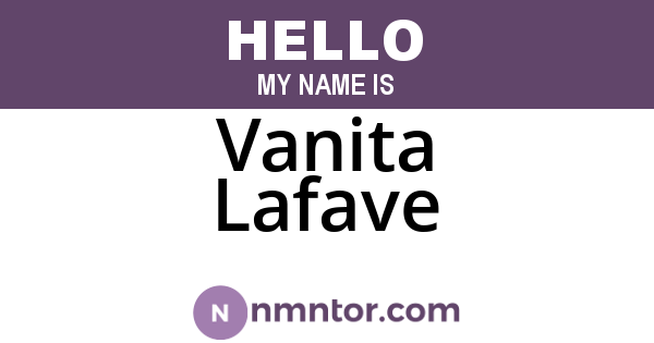 Vanita Lafave