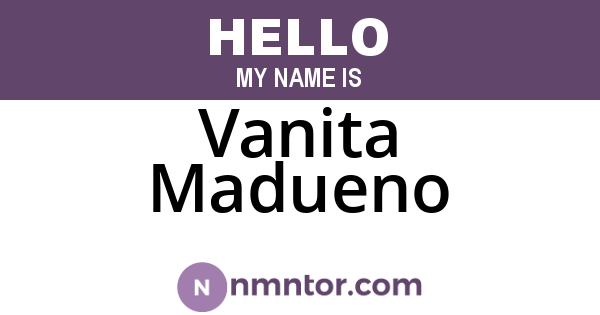 Vanita Madueno