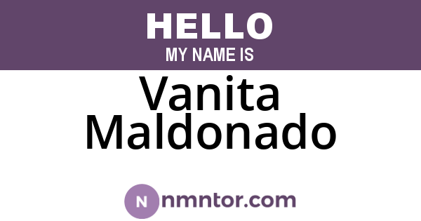 Vanita Maldonado
