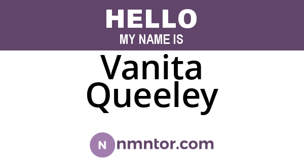 Vanita Queeley