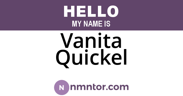 Vanita Quickel