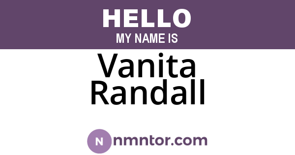 Vanita Randall