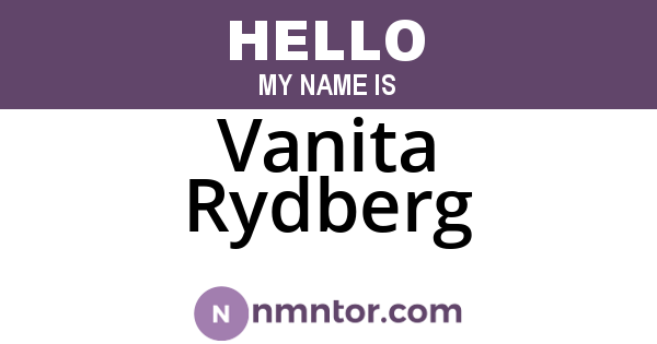 Vanita Rydberg