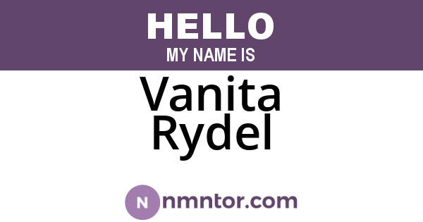 Vanita Rydel