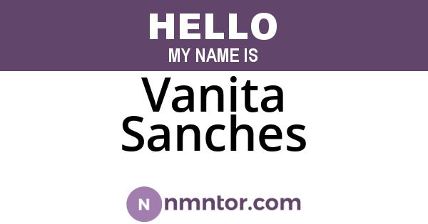 Vanita Sanches