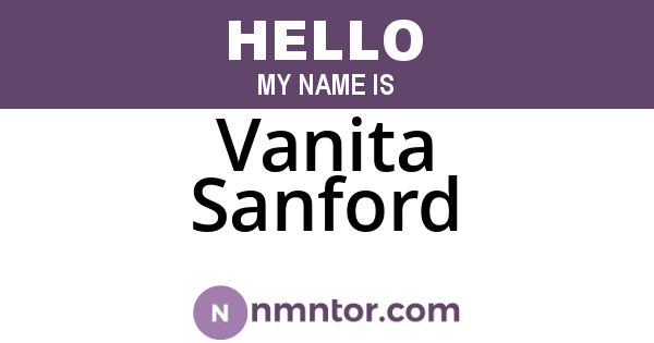 Vanita Sanford