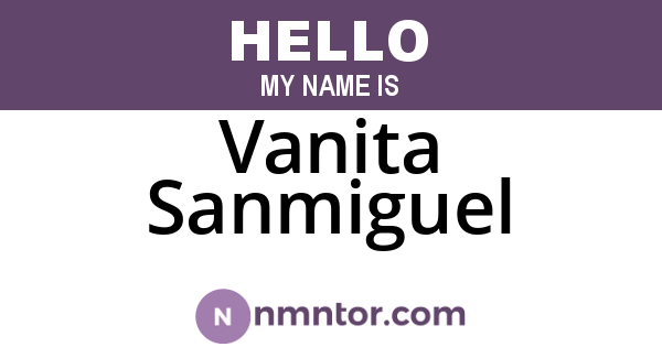 Vanita Sanmiguel
