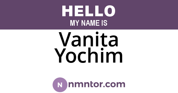 Vanita Yochim