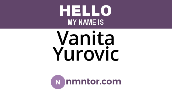 Vanita Yurovic