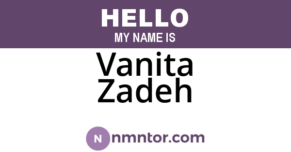 Vanita Zadeh