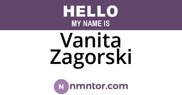 Vanita Zagorski