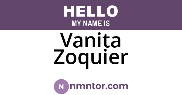 Vanita Zoquier