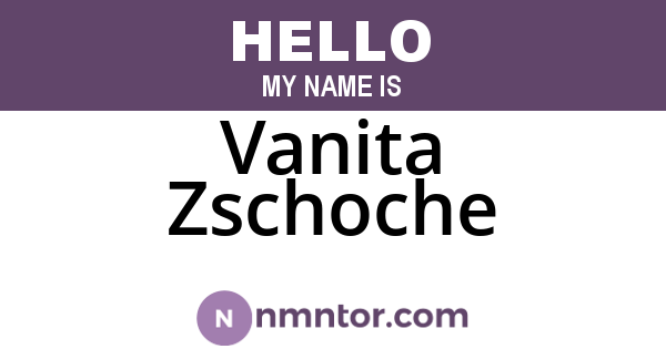 Vanita Zschoche