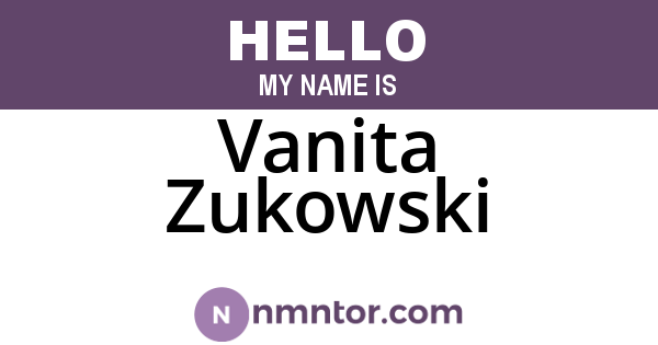 Vanita Zukowski