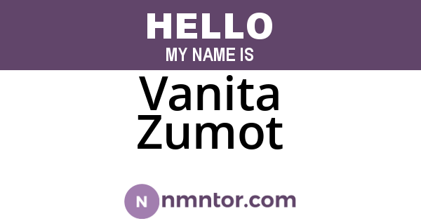 Vanita Zumot