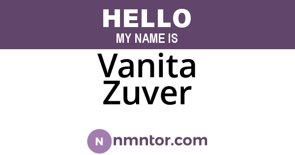 Vanita Zuver