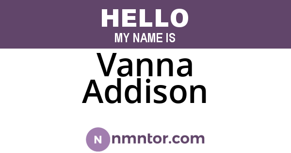 Vanna Addison