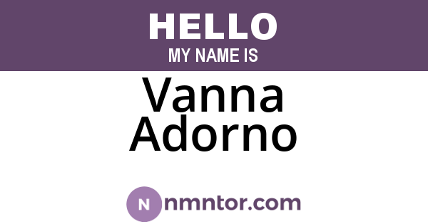 Vanna Adorno