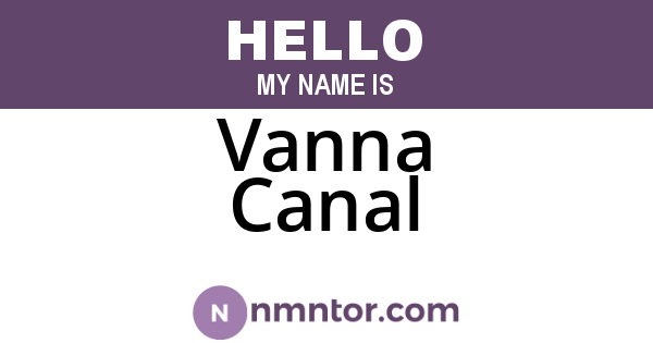 Vanna Canal