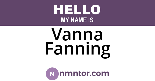 Vanna Fanning