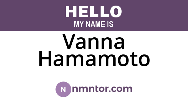 Vanna Hamamoto