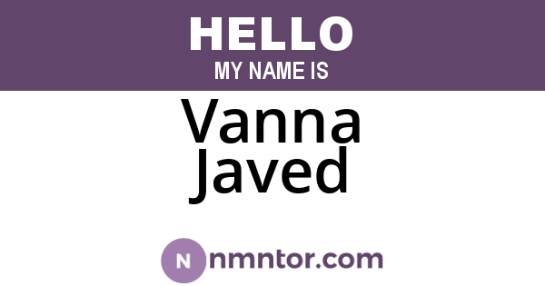 Vanna Javed
