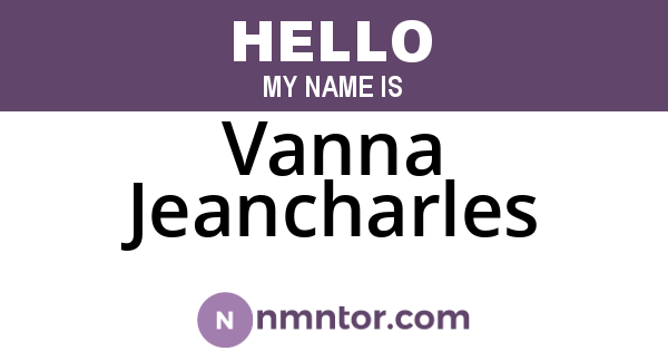 Vanna Jeancharles