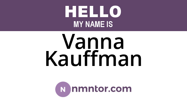 Vanna Kauffman