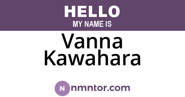 Vanna Kawahara