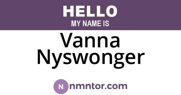 Vanna Nyswonger