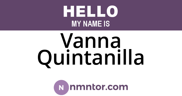 Vanna Quintanilla