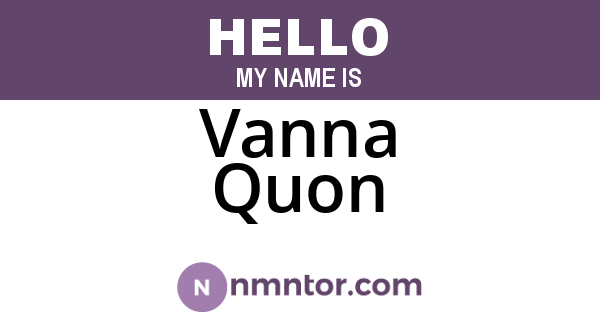 Vanna Quon