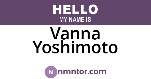 Vanna Yoshimoto