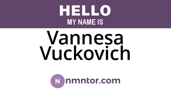 Vannesa Vuckovich