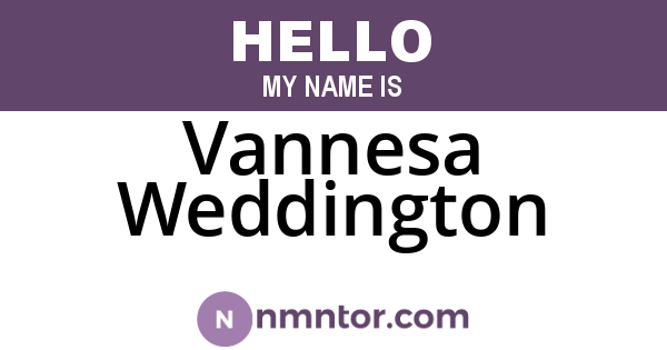 Vannesa Weddington
