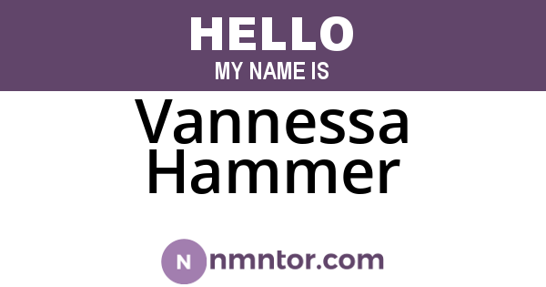Vannessa Hammer