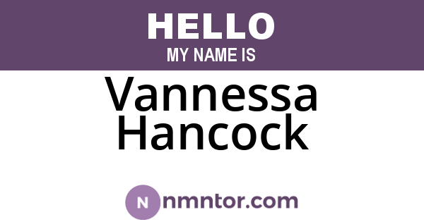 Vannessa Hancock