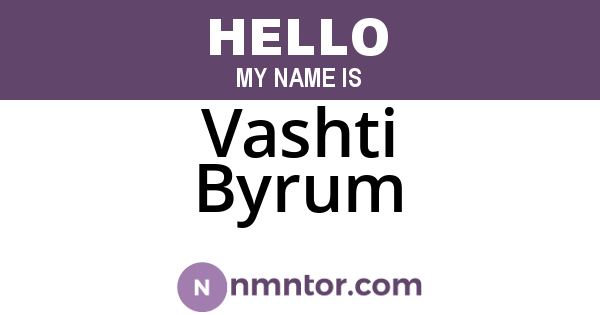 Vashti Byrum