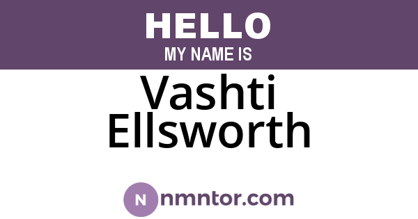 Vashti Ellsworth