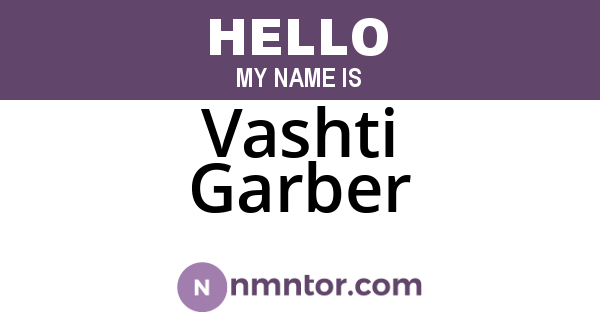 Vashti Garber