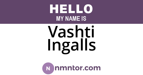 Vashti Ingalls