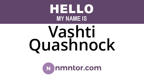 Vashti Quashnock
