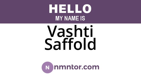 Vashti Saffold