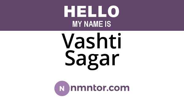 Vashti Sagar