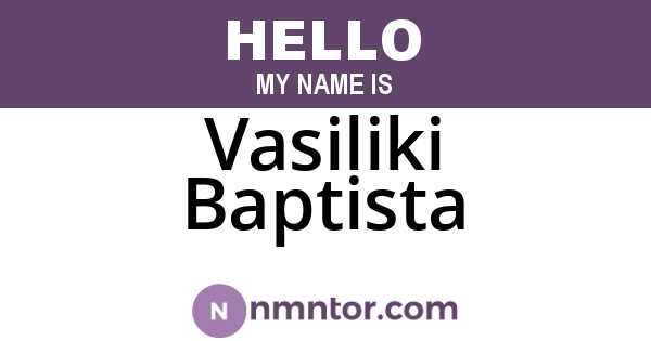 Vasiliki Baptista