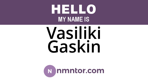 Vasiliki Gaskin
