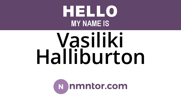 Vasiliki Halliburton
