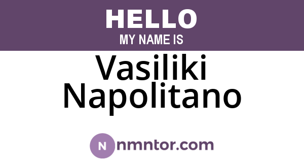Vasiliki Napolitano
