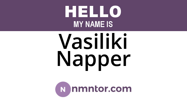 Vasiliki Napper